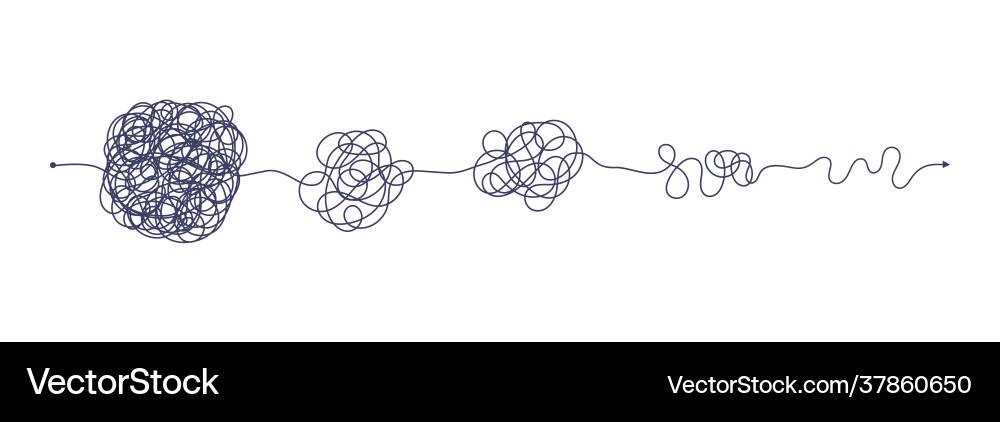 Chaos simplifying problem solving and business Chaos simplifying problem solving and business vector image
