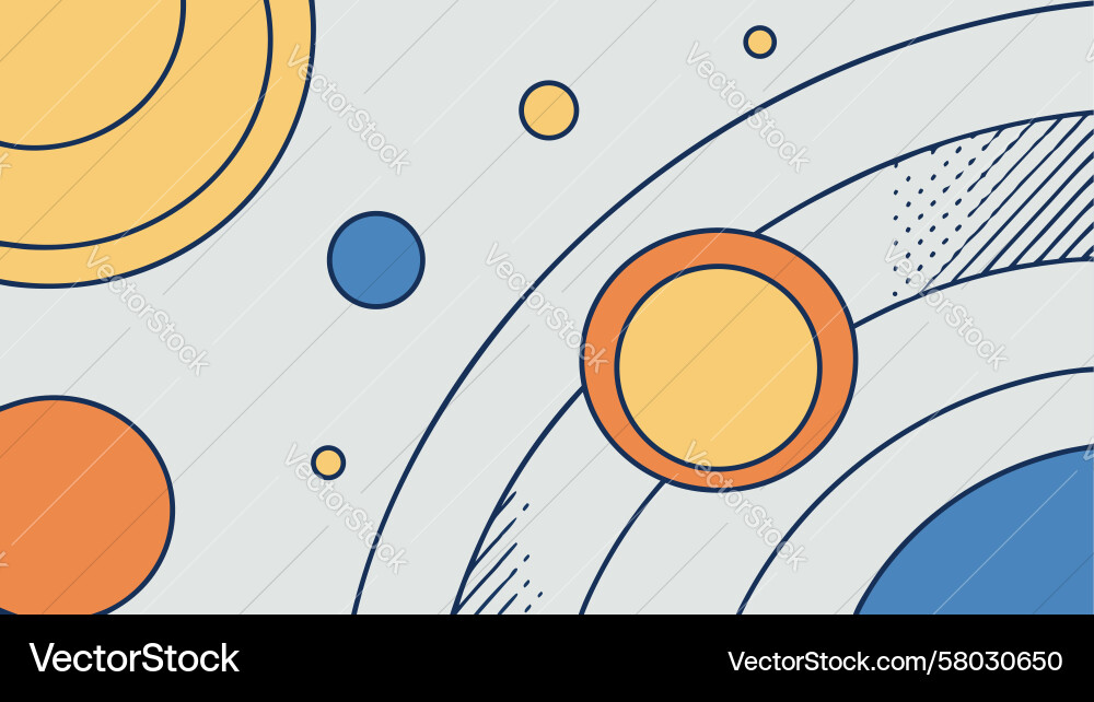 Concentric Circles Abstract Background Vector Image