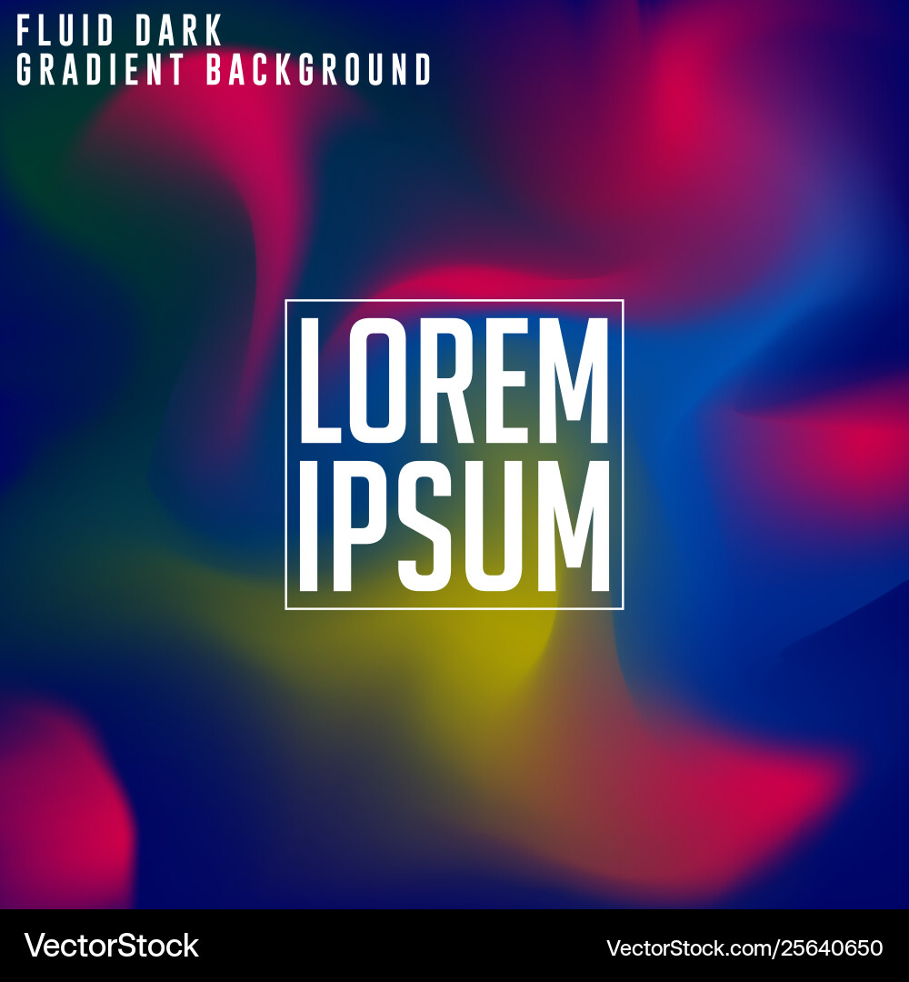 Dark fluid gradient background design abstract vector image