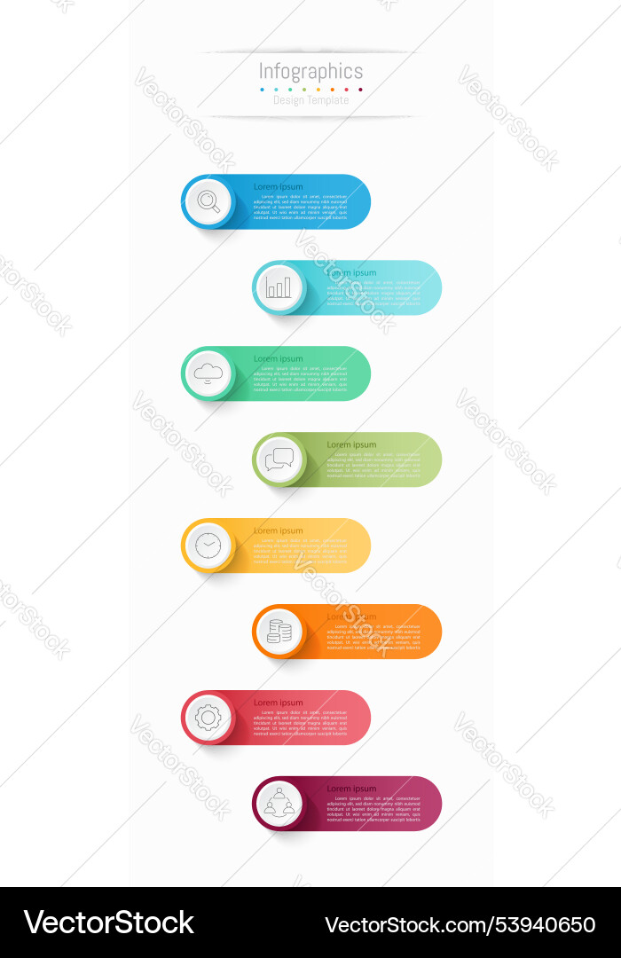 Data & Chart Infographic Elements Vector Image