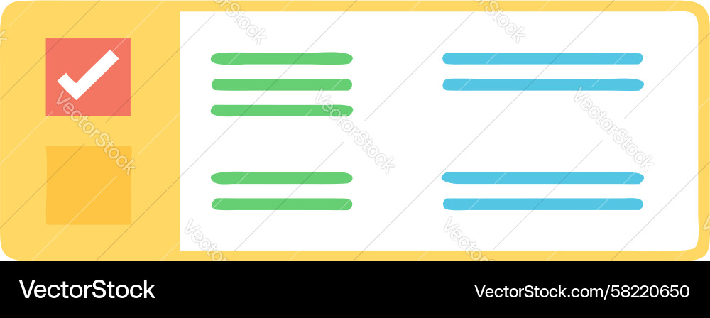 Digital Checkmark Task List Vector Image