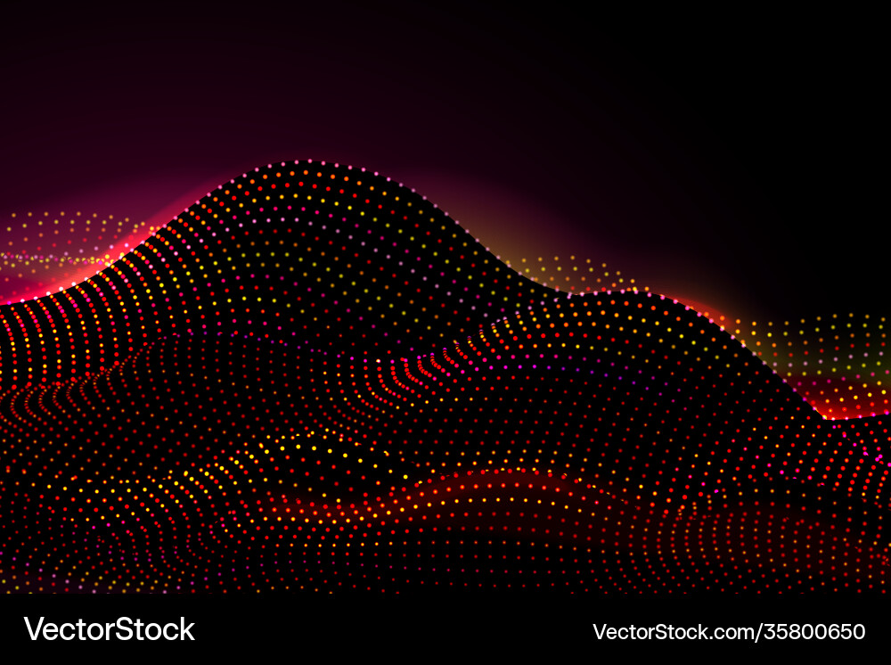 Digital Soundscape - Particle Waves vector image