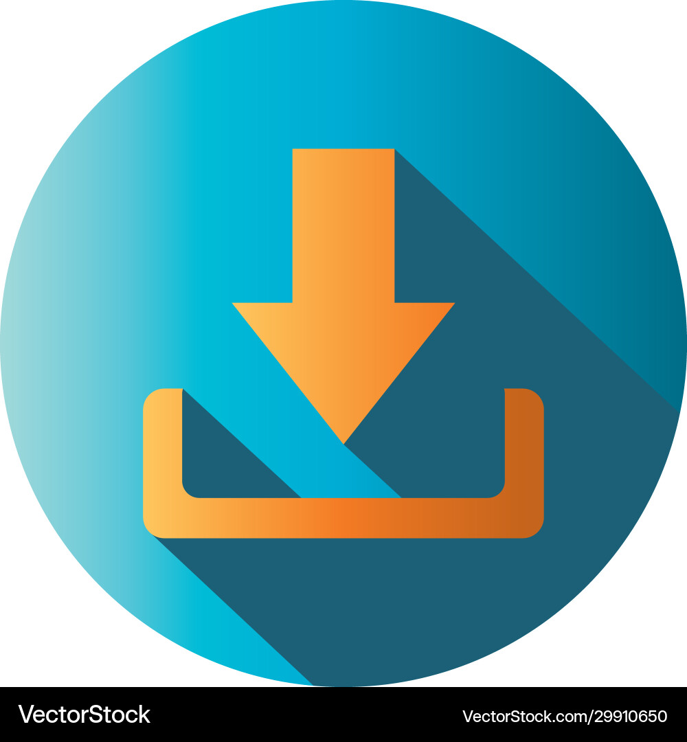 Download arrow block gradient style icon Vector Image