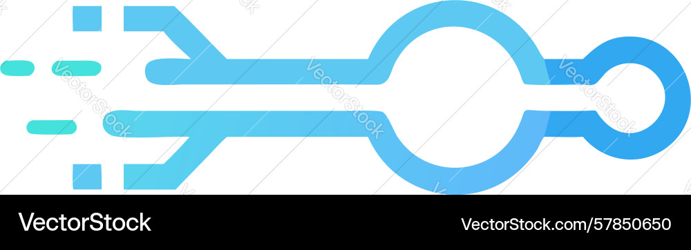 Dynamische Technologie Pfeil abstrakte Fluss Icon Design Vektorbild