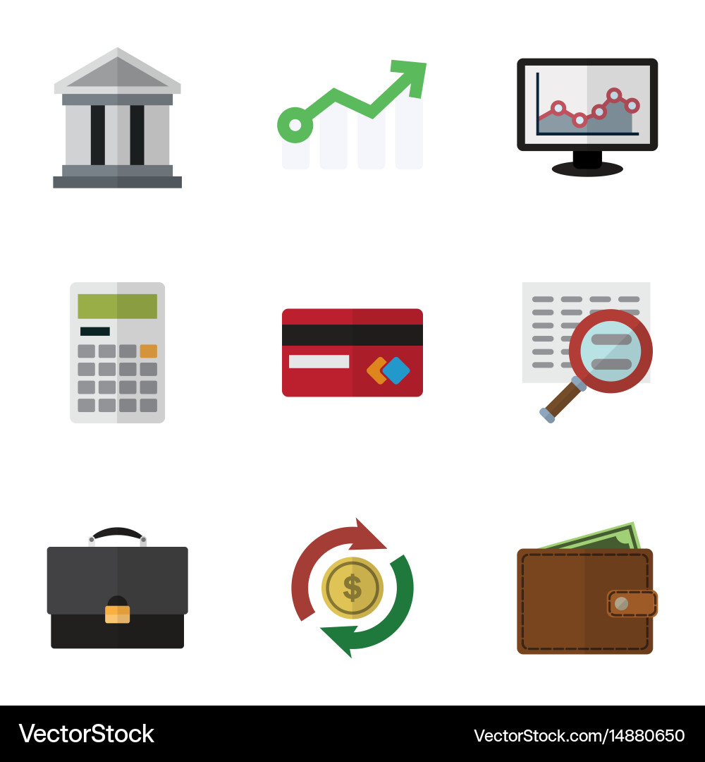 Flat incoming set of scan bank calculate Vector Image