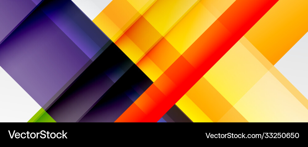 Geometric abstract backgrounds with shadow lines Vector Image