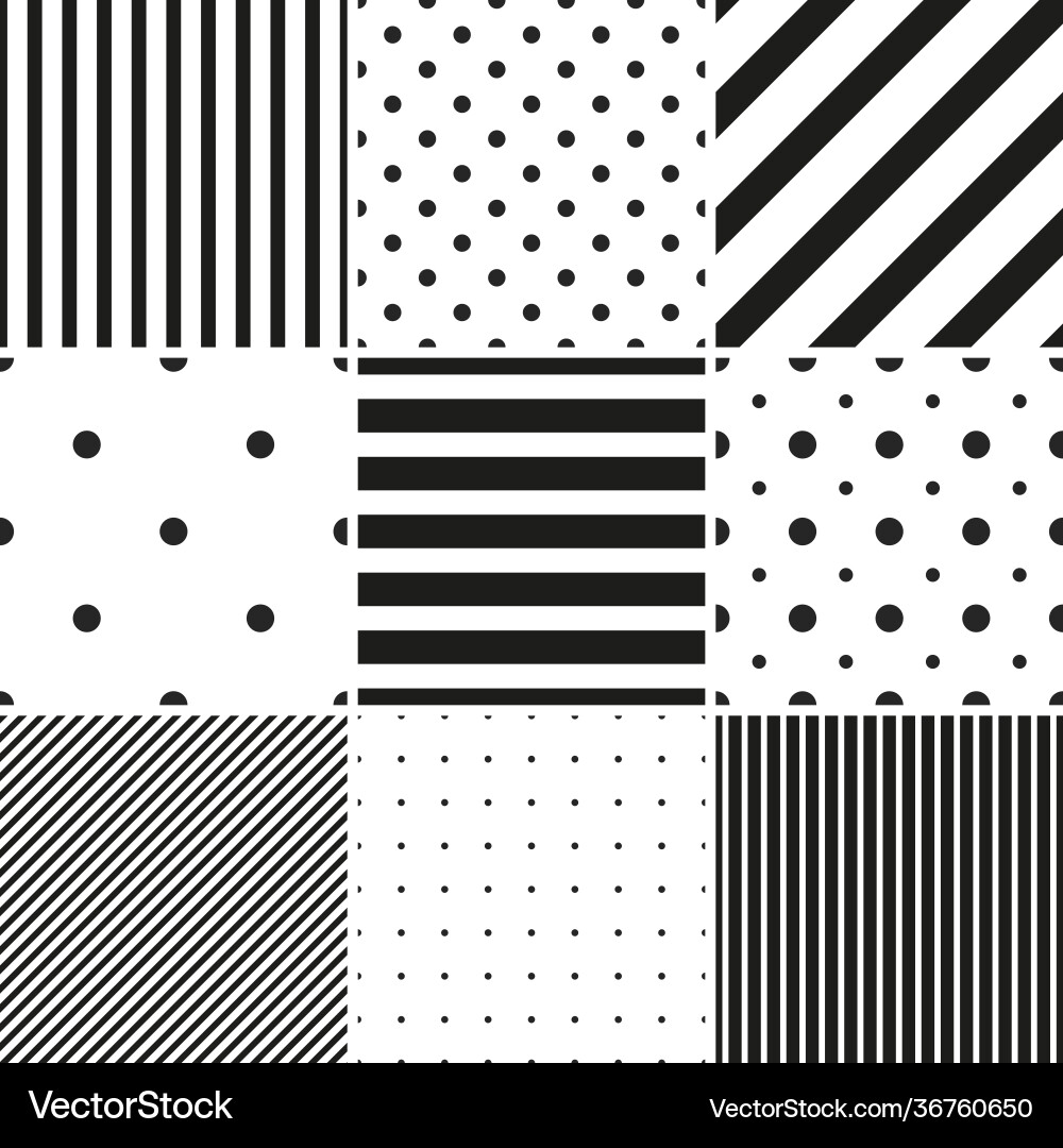 Geometric Seamless Patterns Vector Image