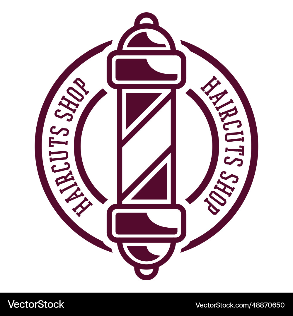 Haircuts shop badge Haircuts shop badge vector image
