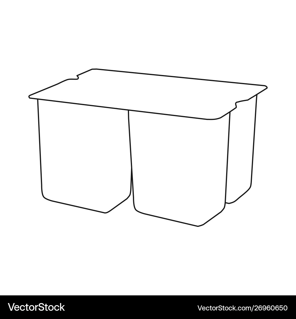 Isolated object yogurt and package icon set Vector Image