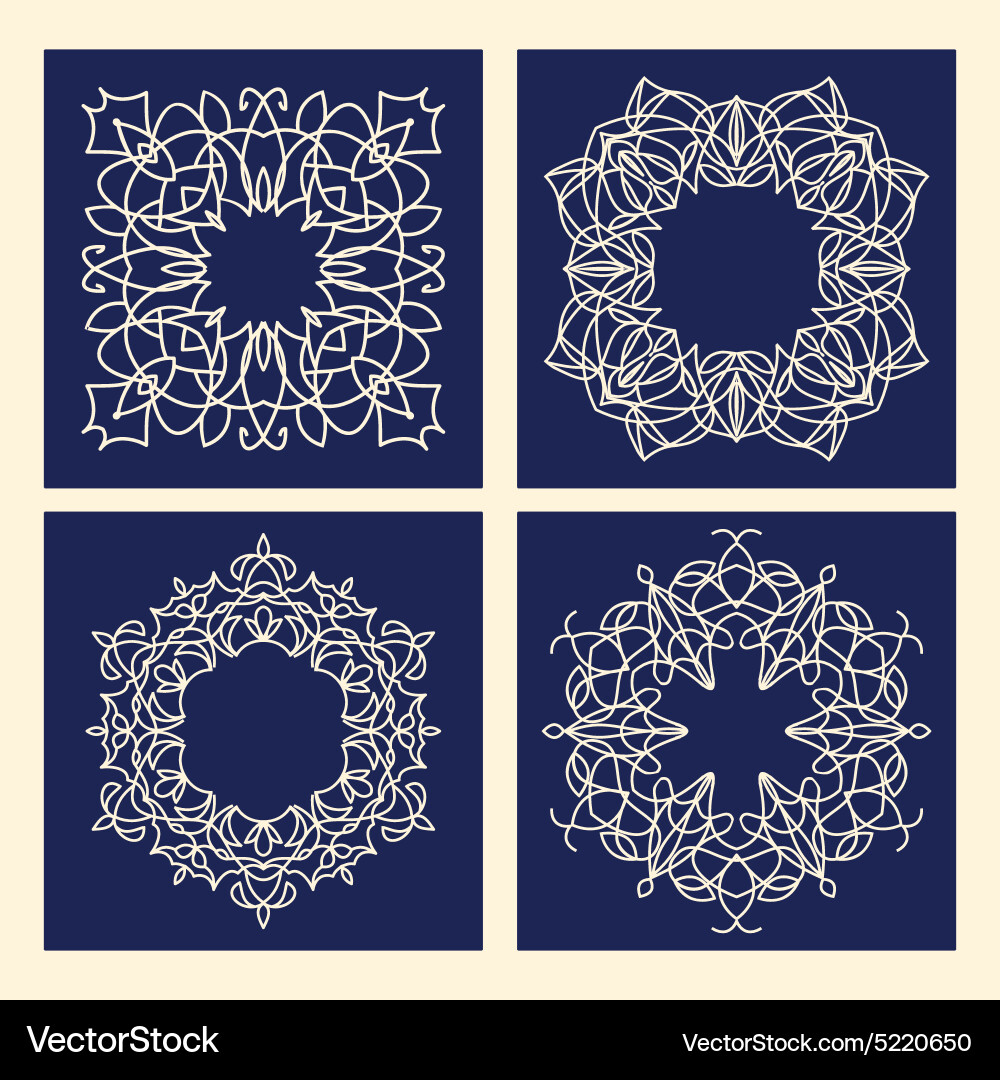 L frames in line style vector image