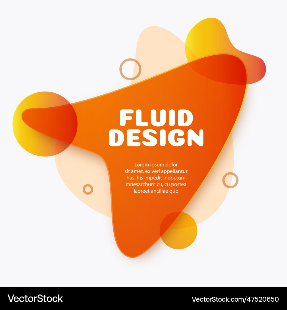 Minimal futuristic fluid dynamic shape Minimal futuristic fluid dynamic shape vector image
