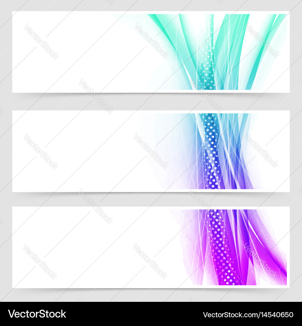 Modern web particle and line header collection vector image