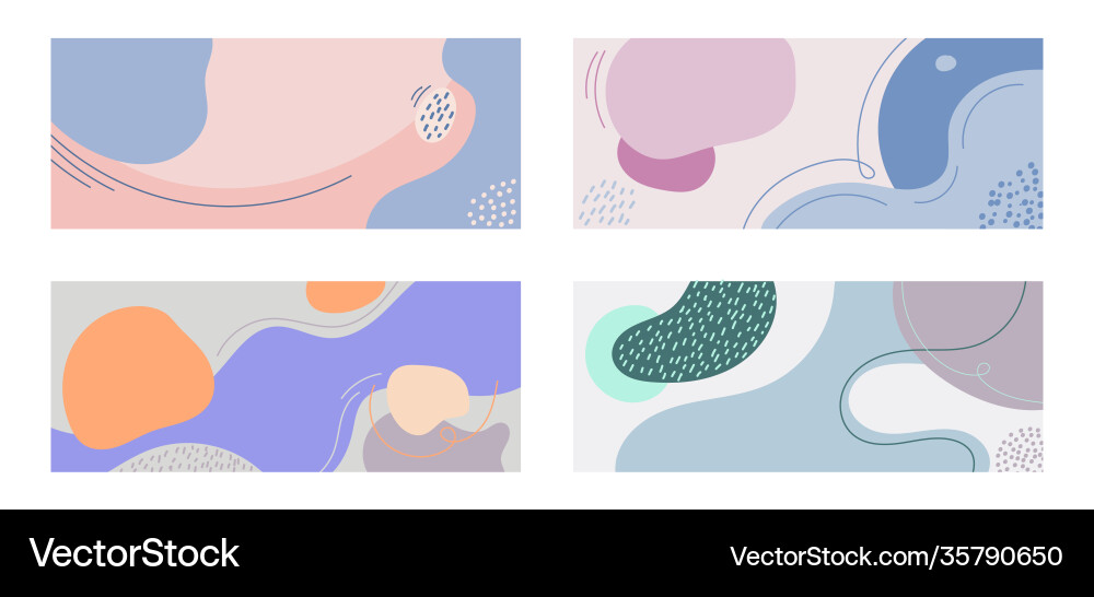 Set banner web template organic shape Set banner web template organic shape vector image