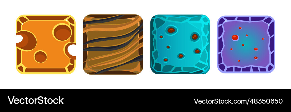 Square frame or button icon for app design vector image