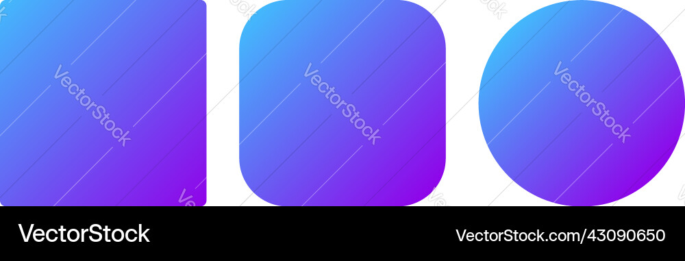 Square rounded circle gradient application Square rounded circle gradient application Vector Image