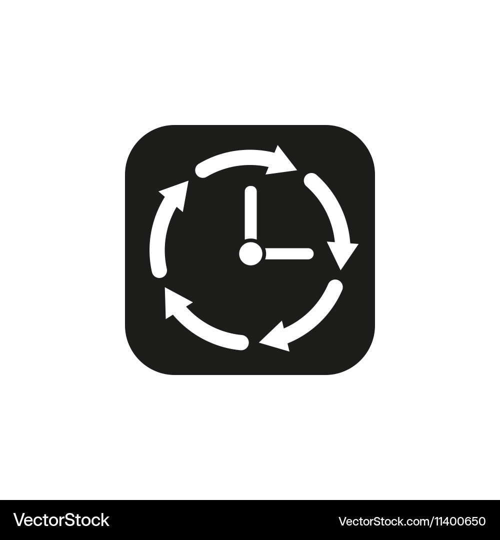 Time icon and watch timer symbol ui web vector image