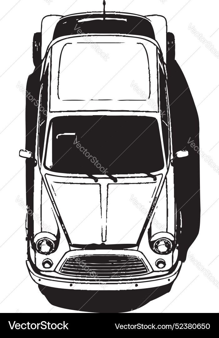 Topgear Vision stilvolles Auto-Top-View-Symbol Topgear Vision stilvolles Auto-Top-View-Symbol vektorbild