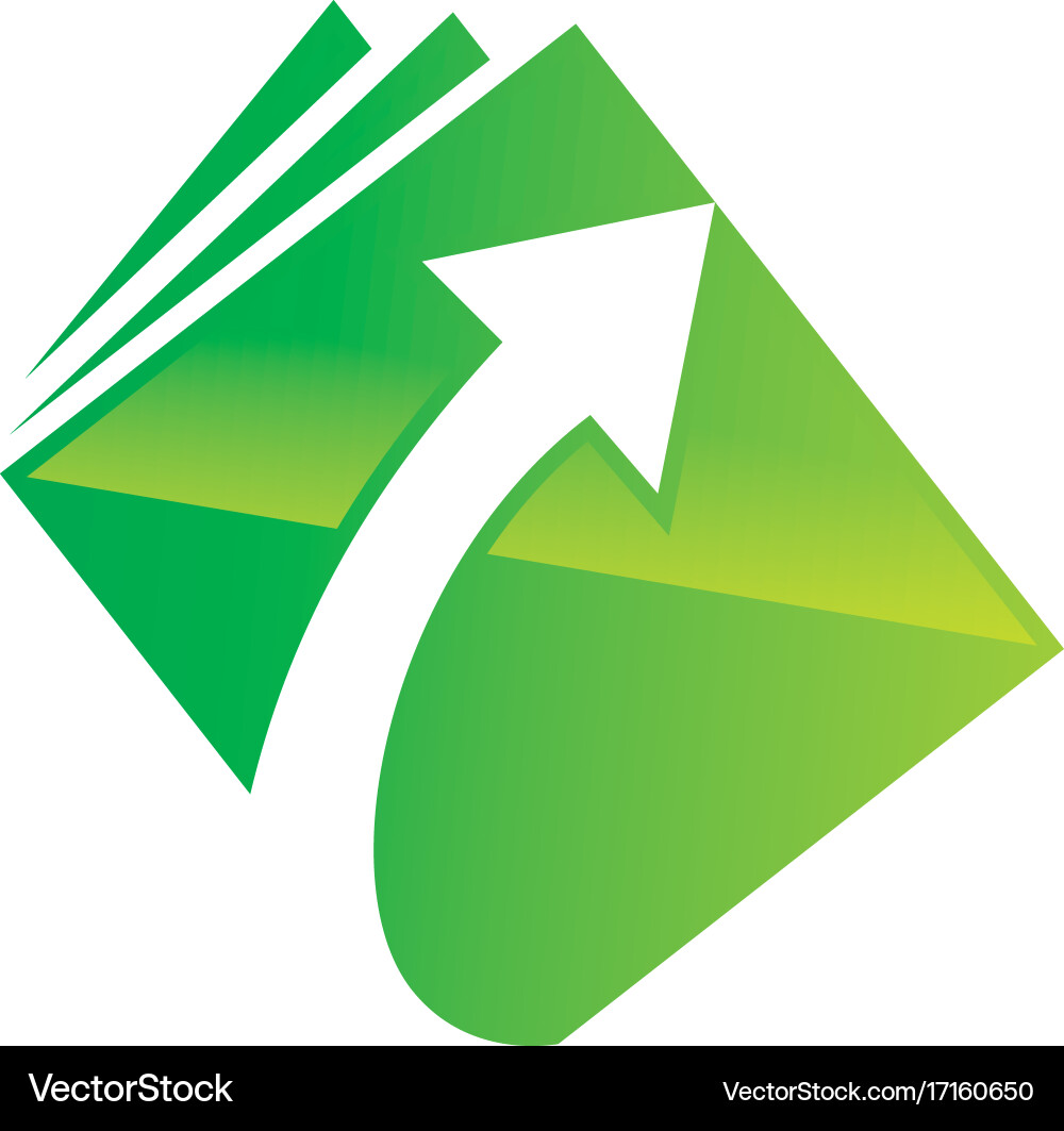 Upload arrow document data logo vector image