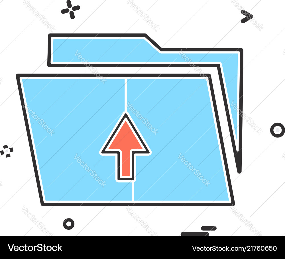 Upload folder icon Upload folder icon Vector Image