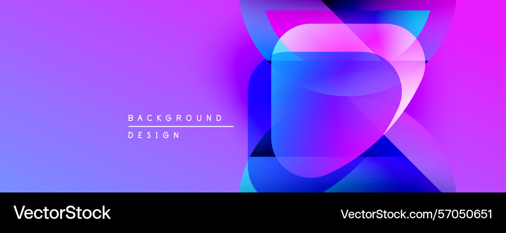Abstract gradient background overlapping shapes vector image