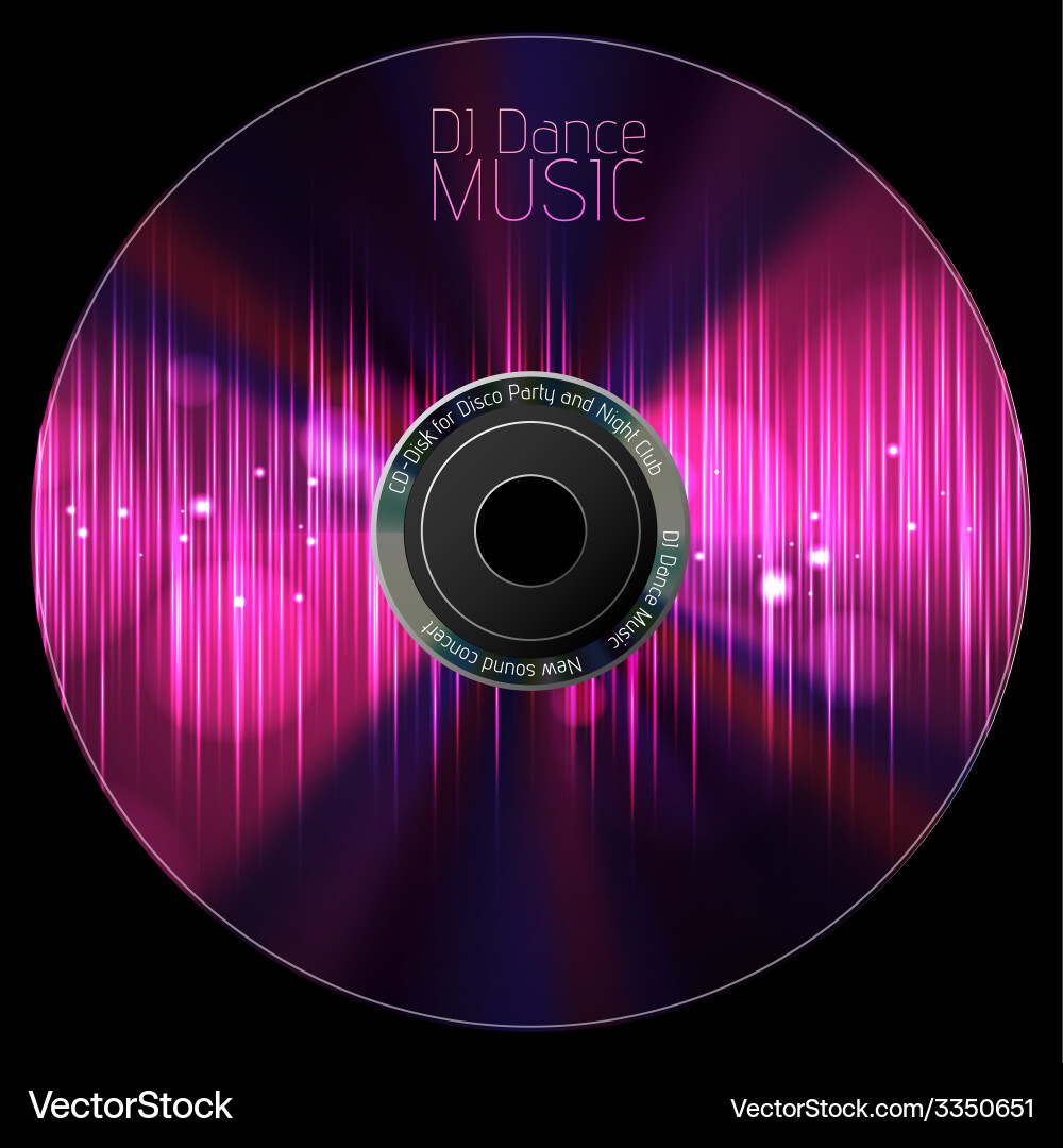Disco abstract background record or disk Vector Image