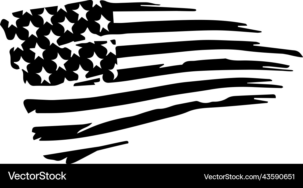 Distressed American Flag vector image
