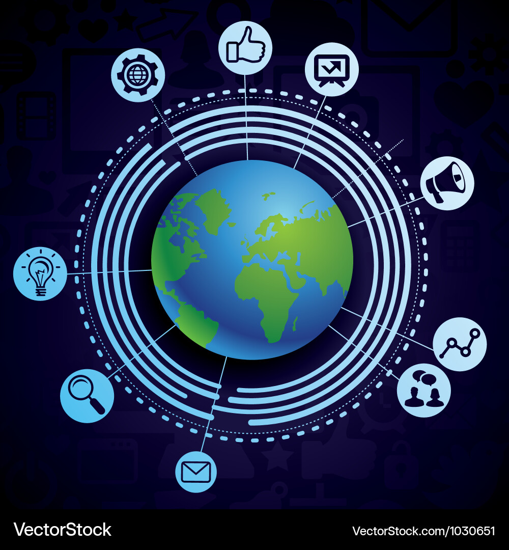 Global Network Connection vector image