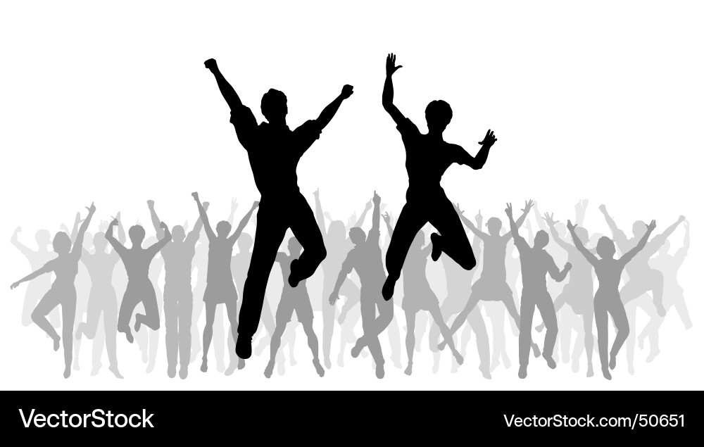 Multiple Jumping Figures Vector Image
