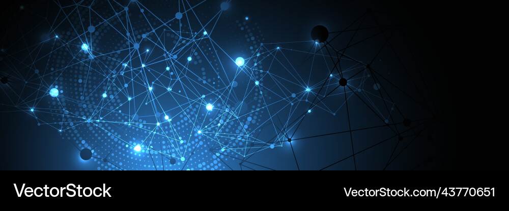 Polygonal science background with connecting dots Polygonal science background with connecting dots vector image