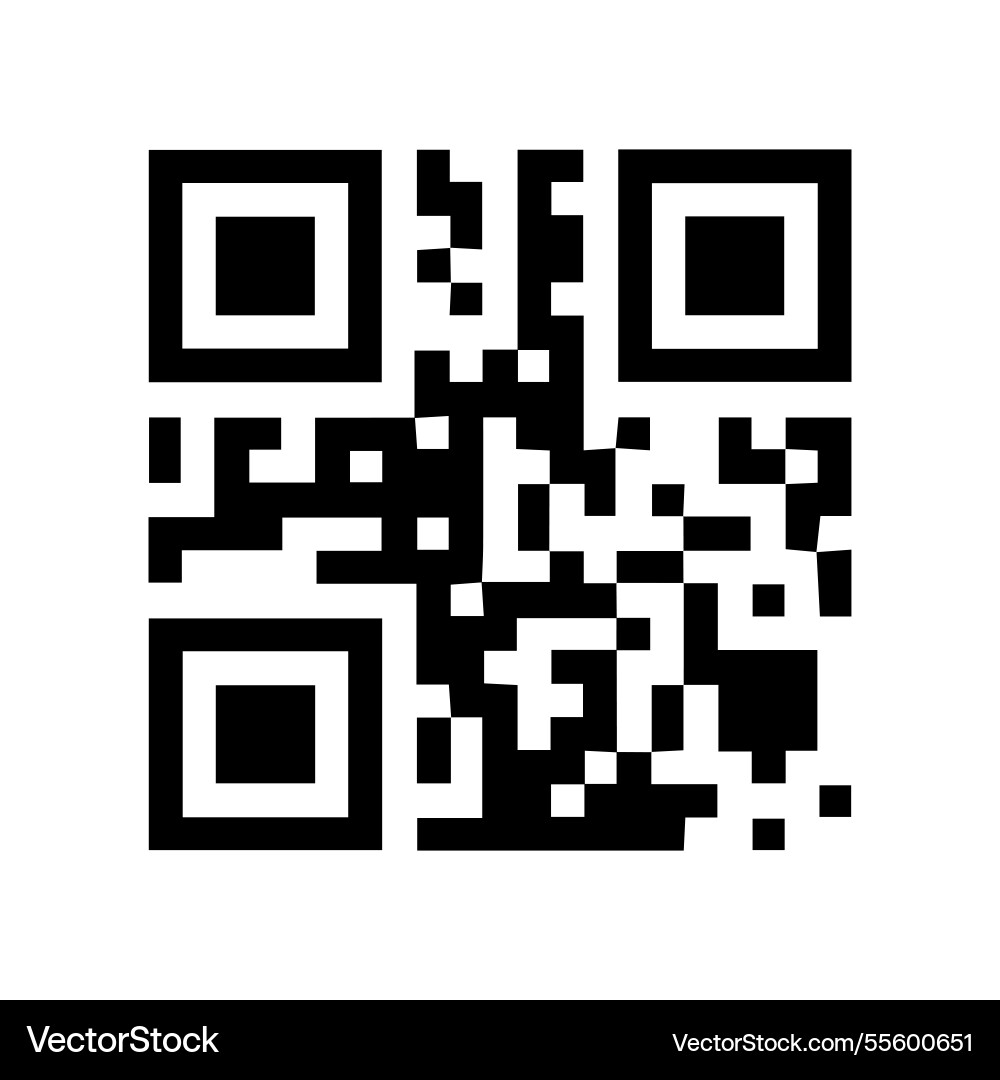 Qr code icon template of quick response matrix Qr code icon template of quick response matrix vector image