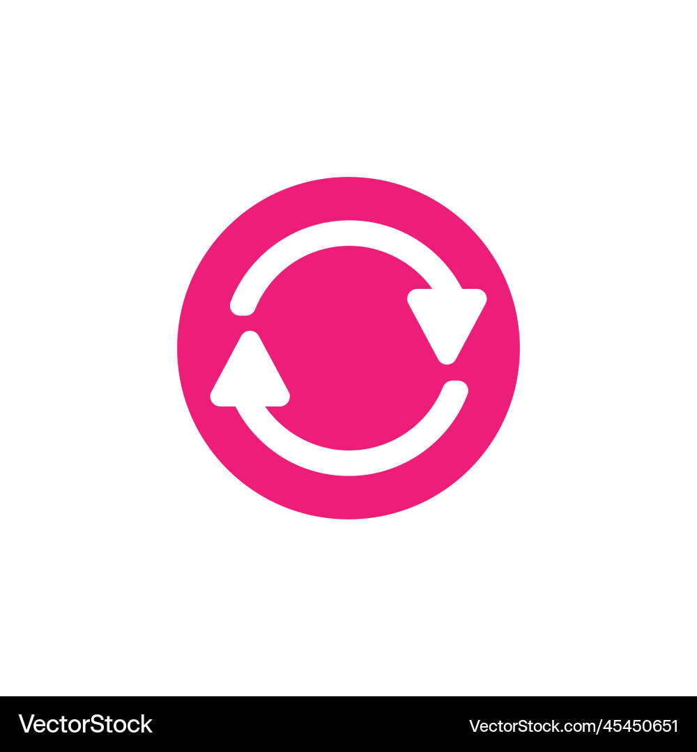 Refresh or repeat icon two white opposite round Refresh or repeat icon two white opposite round Vector Image