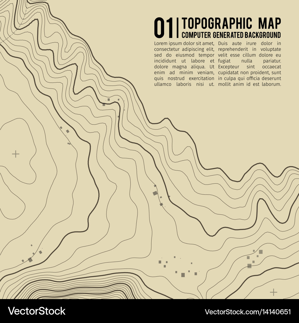Topographic map background with space for copy vector image