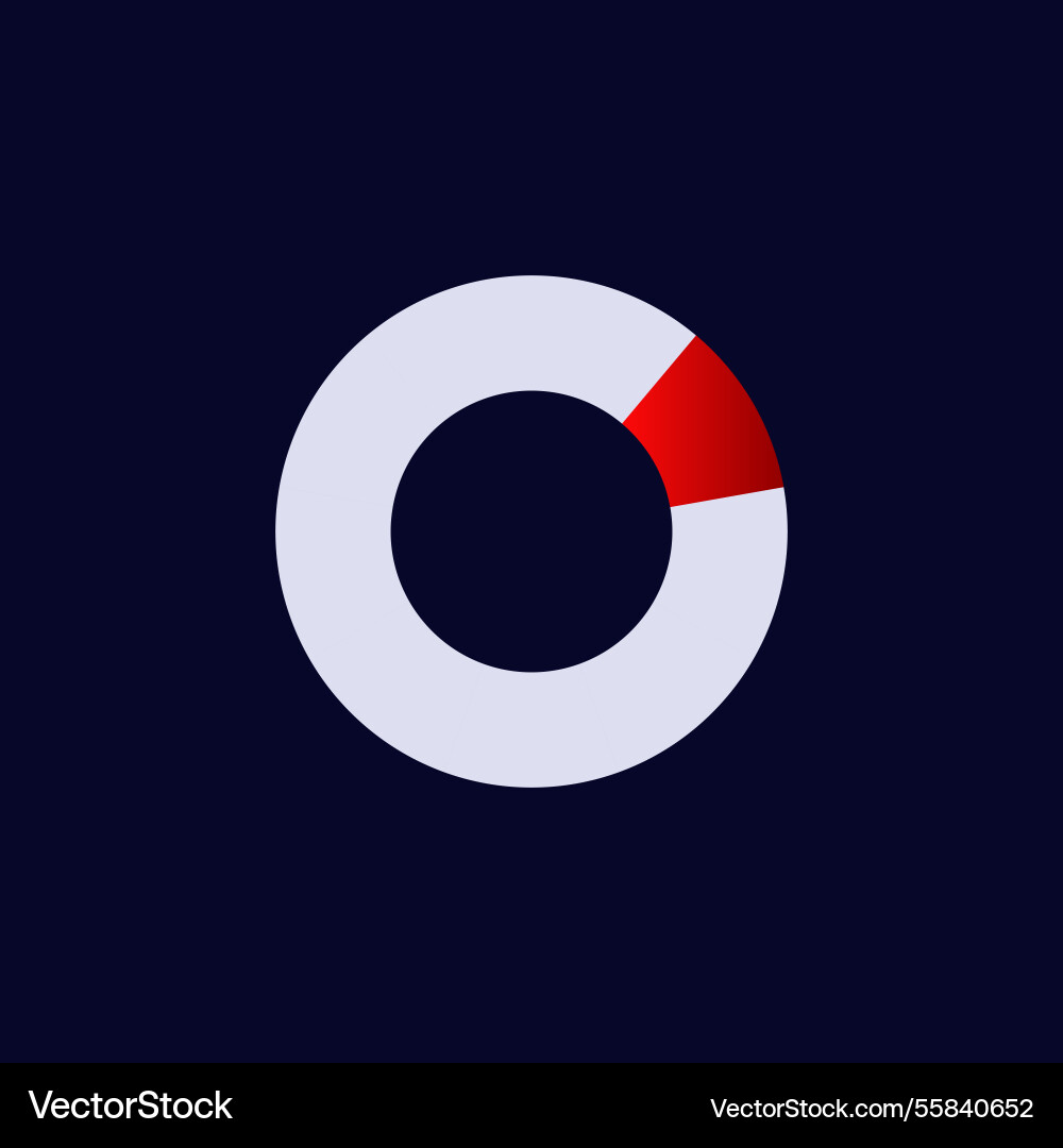 A circle with red stripe A circle with red stripe vector image