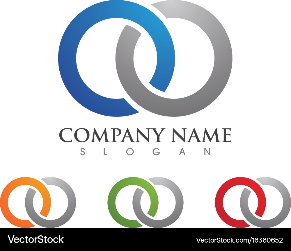Abstract Circle Logo - Unity & Connection vector image