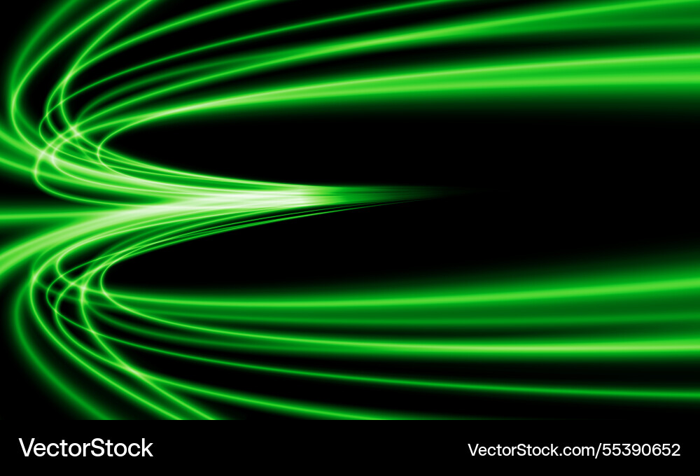 Abstract green light fast speed curve dynamic Abstract green light fast speed curve dynamic vector image