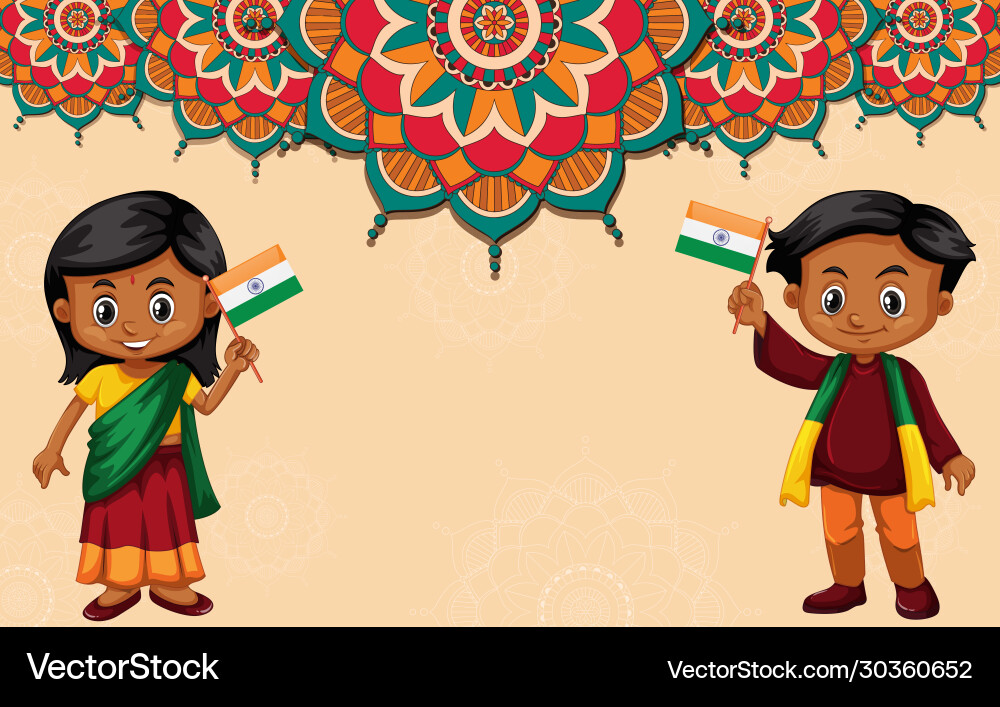Background template design with mandala patterns Vector Image