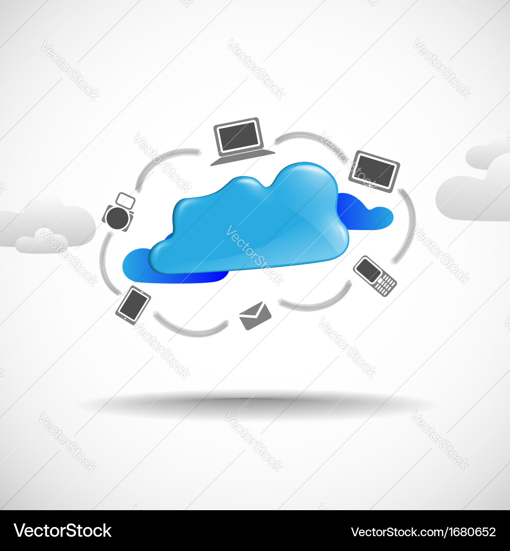 Cloud computing concept Vector Image
