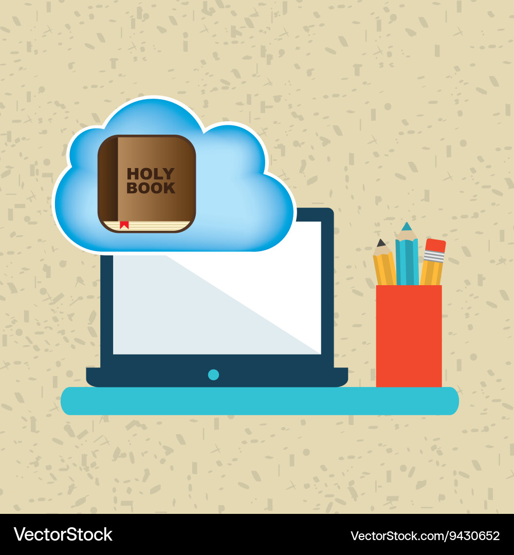 Cloud computing design vector image