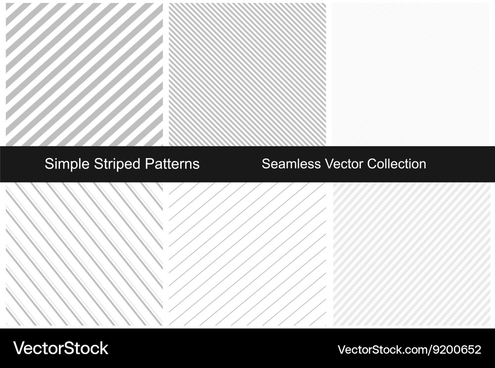 Collection of striped seamless patterns Royalty Free Vector