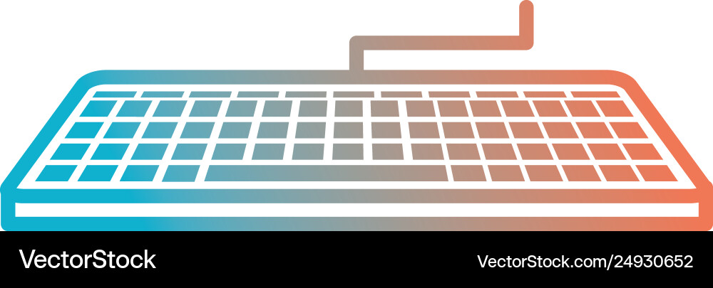 Computer keyboard isolated icon Computer keyboard isolated icon vector image