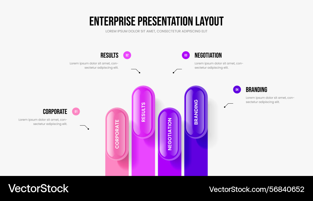 Creative introduction 4 element infographic frame Vector Image