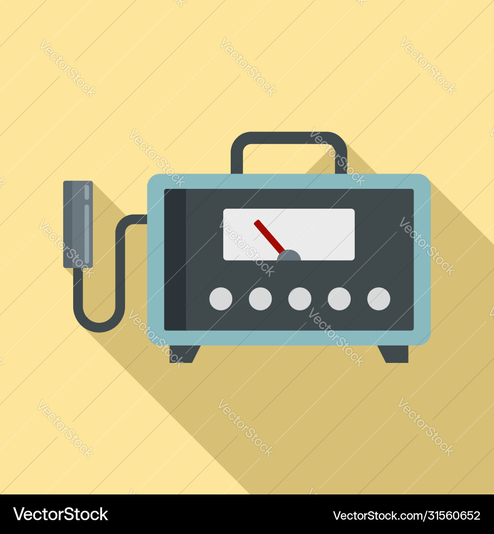 Dosimeter device icon flat style Dosimeter device icon flat style Vector Image
