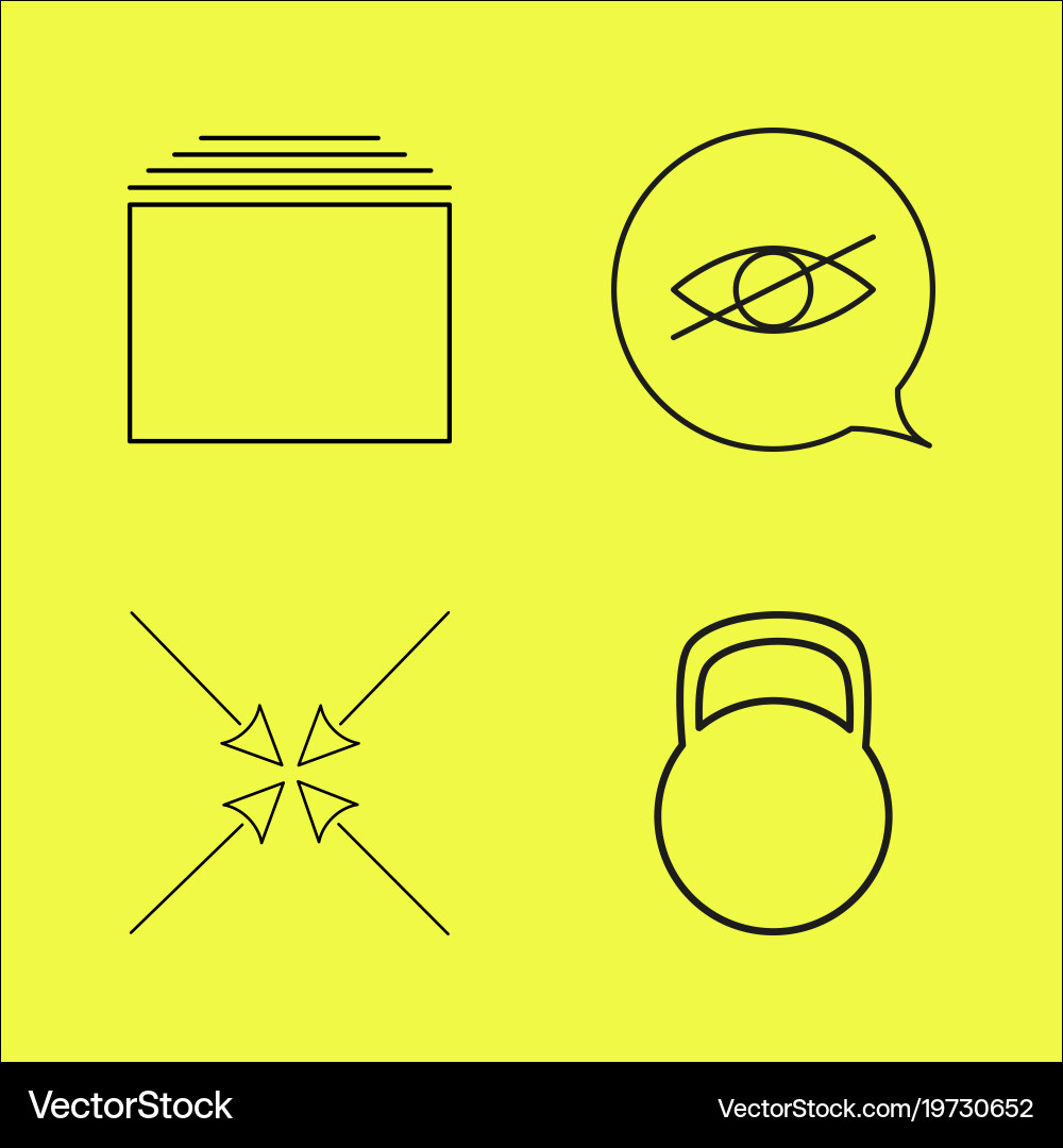 Essential linear icon set vector image