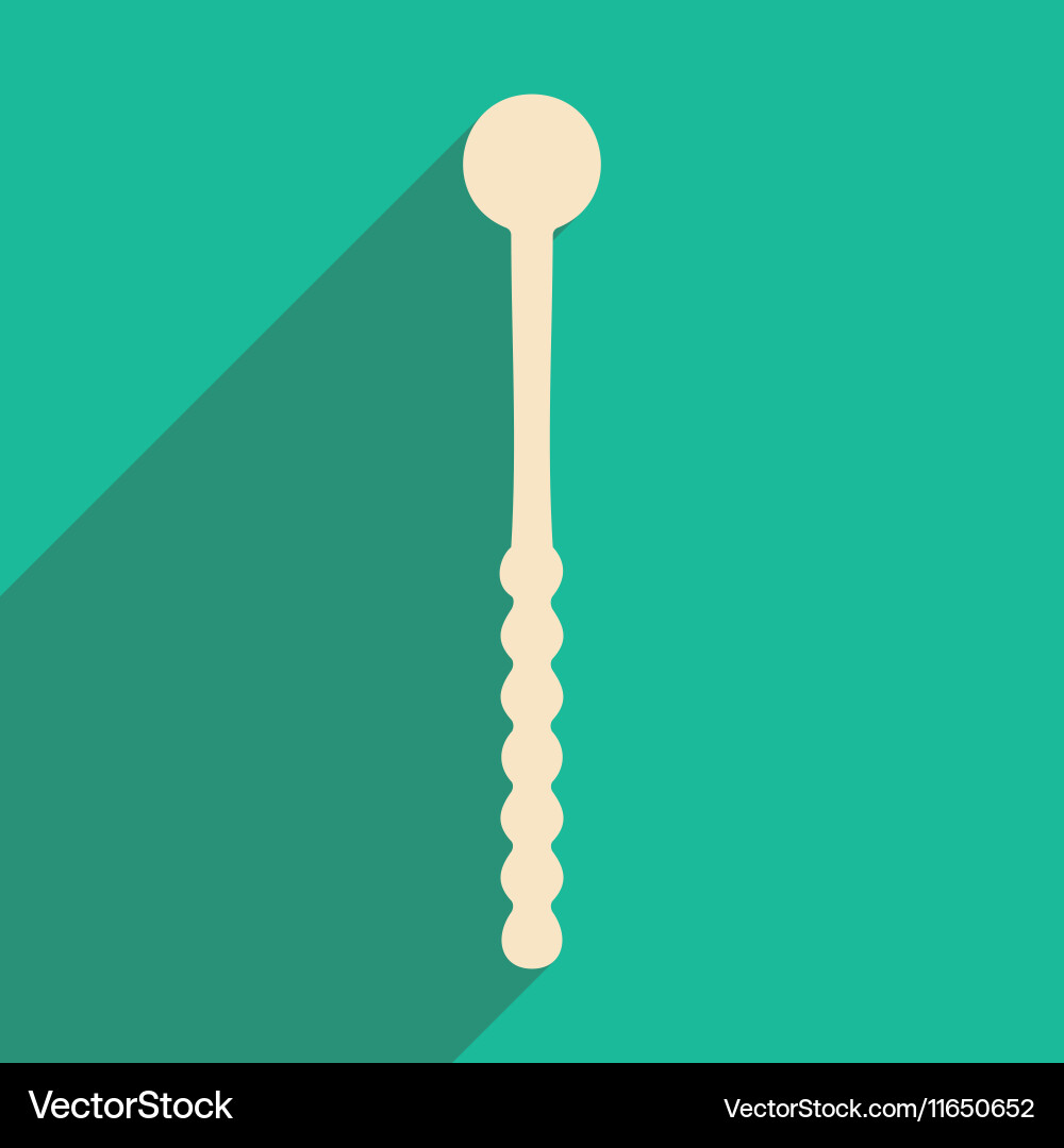 Flat with shadow icon and mobile application scrub Vector Image