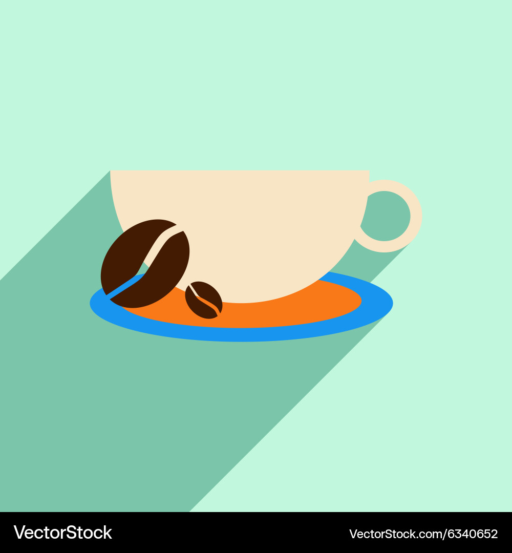 Flat with shadow icon and mobile application Vector Image