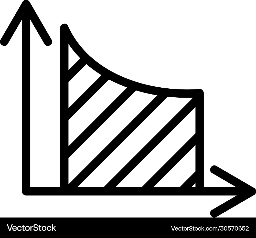 Graph mathematics icon outline Graph mathematics icon outline vector image