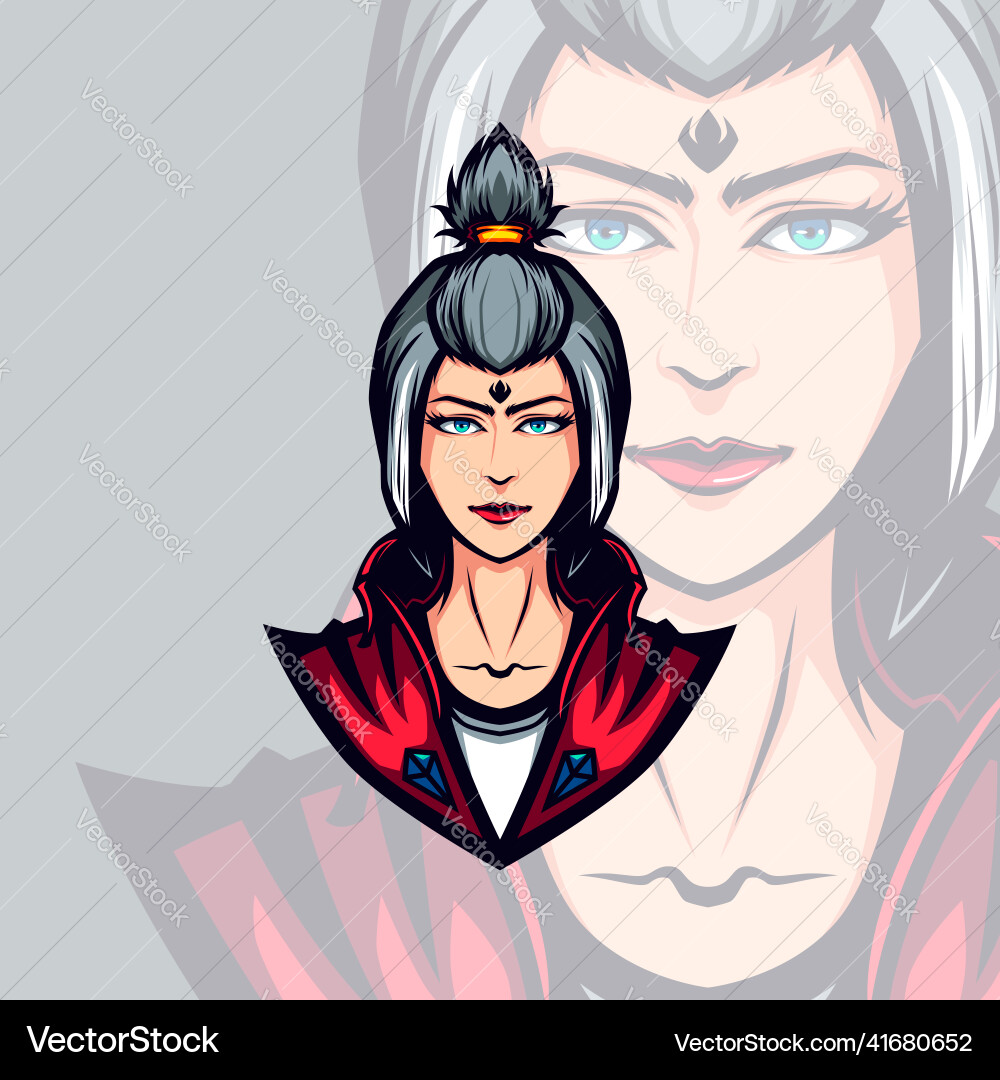 Lady asassins japanese kunoichi gaming avatar Lady asassins japanese kunoichi gaming avatar Vector Image