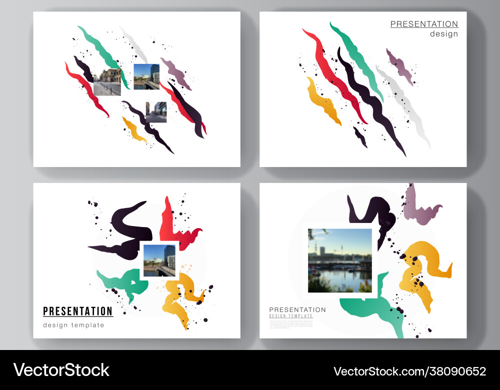 Layout presentation slides design Layout presentation slides design vector image