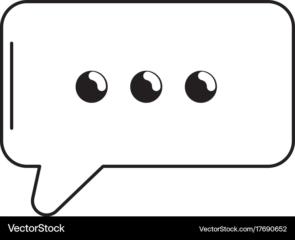 Line chat bubble text message icon Vector Image