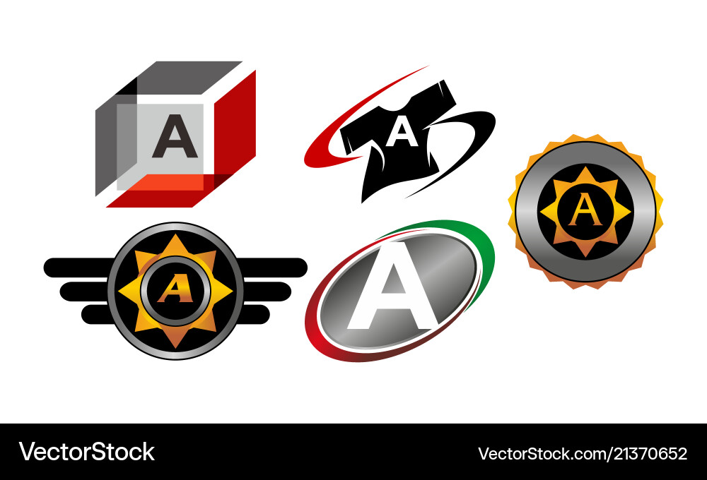 Logotype a modern template set Logotype a modern template set Vector Image